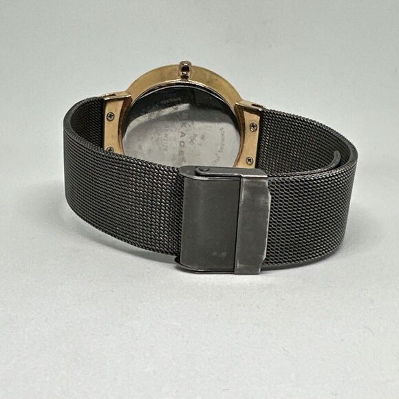 Skagen SKW2120 Womens Stainless Steel Mesh Analog Black Dial Quartz Watch HME442 - Picture 9 of 11